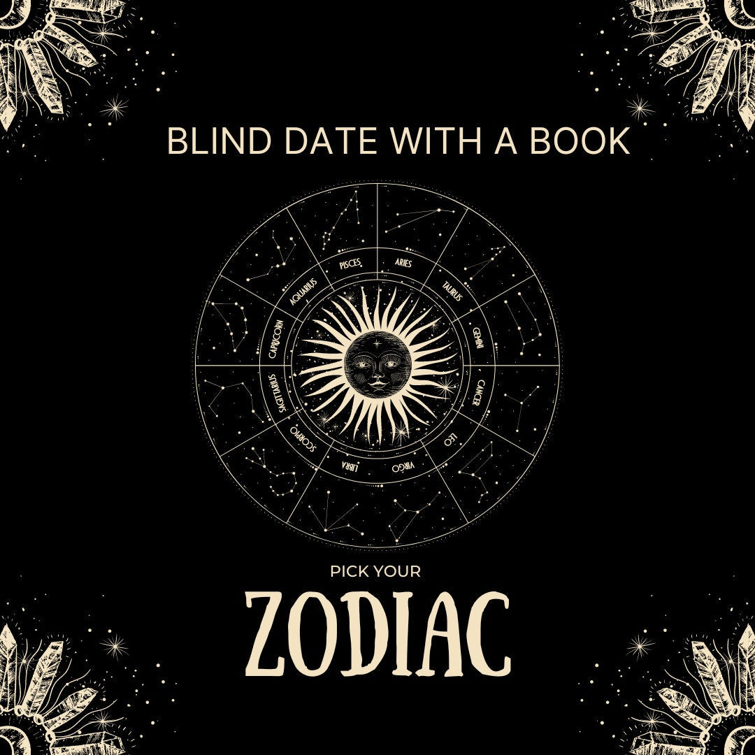 Pick your Astrological Sign Blind Date with a  Book Curated Gift Box, Mystery Book, Book Lover Gift, Bookworm Gift...